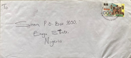 NIGERIA 2000, COVER USED, SYDNEY OLYMPIC 2000, WEIGHT LIFTER STAMP. - Nigeria (1961-...)