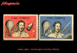 CUBA MINT. 1965-12 PIONEROS DE LA AVIACIÓN. HOMENAJE A MATÍAS PÉREZ - Ongebruikt