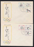 Olympische Sommerspiele Tokio 1964 Auf 2 FDC Ohne Anschrift - Other & Unclassified