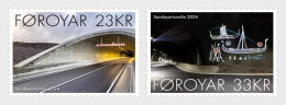 Faroe Islands Denmark 2024 Sandoy Subsea Tunnel Set Of 2 Stamps MNH - Ponti