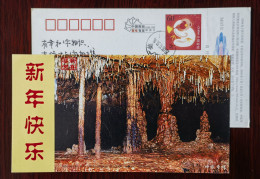 Stalactite And Giant Pillar,China 2004 Shangrao Shennong Palace Karst Cave Landform Advertising Pre-stamped Card - Altri & Non Classificati