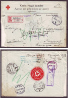 DENMARK 1917 RED CROSS RETURN Reg Censor Cover,Health, Copenhagen-Russia-Copenhagen(**) RARE - Lettres & Documents