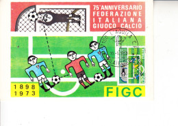 ITALIA  1973 - 75° Ann Federazione  Italiana Giuoco Calcio - Lettres & Documents