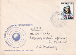 Poland Ussr 1978 Space Cover Miroslaw Hermaszewski, The 1st Polish Cosmonaut. - Briefe U. Dokumente