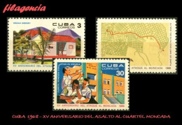 CUBA MINT. 1968-09 XV ANIVERSARIO DEL ASALTO AL CUARTEL MONCADA - Neufs
