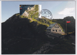 Maximumkarte - MiNr. 1628 Liechtenstein 2012, 14. Juni. Pfälzer Hütte - Maximumkarten (MC)