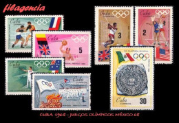 CUBA MINT. 1968-14 JUEGOS OLÍMPICOS EN MÉXICO - Ungebraucht