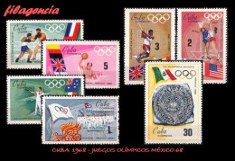 CUBA MINT. 1968-14 JUEGOS OLÍMPICOS EN MÉXICO - Nuevos
