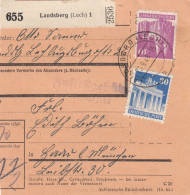 BiZone Paketkarte 1948: Landsberg Nach Haar B. München - Briefe U. Dokumente