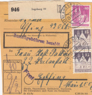 BiZone Paketkarte 1948: Augsburg Nach Eglfing - Briefe U. Dokumente