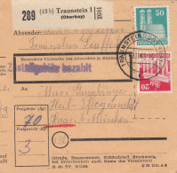 BiZone Paketkarte 1948: Traunstein Nach Haar, Heil- Pflegeanstalt - Covers & Documents