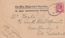 Post Card 1919, Train-cancel Used, Windoek To Grootfontein - Autres & Non Classés