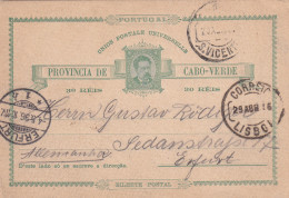 Kap Verde, Post Card  To Erfurt - Cape Verde