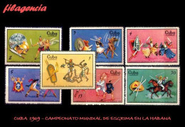 CUBA MINT. 1969-18 CAMPEONATO MUNDIAL DE ESGRIMA EN LA HABANA - Ungebraucht