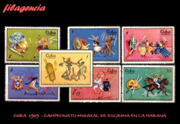 CUBA MINT. 1969-18 CAMPEONATO MUNDIAL DE ESGRIMA EN LA HABANA - Neufs