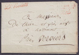 RR L. "Adm. Des Postes Aux Lettres" (ouverture Des Rebuts) Datée 5 Juin 1809 De PARIS Pour VERVIERS Voir Cachets "Dr. Re - 1794-1814 (Franse Tijd)