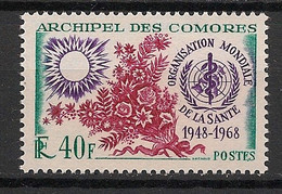 COMORES - 1968 - N°YT. 46 - OMS - Neuf Luxe ** / MNH / Postfrisch - Unused Stamps