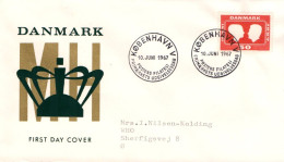 DANEMARK LETTRE FDC 1967 COUPLE ROYAL - FDC