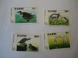 ZAIRE  MNH   SET 5 STAMPS BIRDS BIRS 1985 AUDUBON - Cows