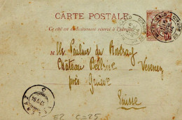 MONACO ENTIER CARTE POUR LA SUISSE 1894 - Cartas & Documentos