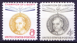 USA 1959 MNH, Champions Of Liberty, Ernst Reuter, Medals - Kennedy (John F.)