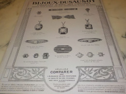 ANCIENNE PUBLICITE FABRICANT BIJOUX-DUSAUSOY  1921 - Other & Unclassified
