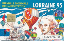 Télécarte France (07/95) Biennale De L'aérostation Lorraine 95 (visuel, Puce,  état, Unités, Etc Voir Scan) + Port - Sin Clasificación