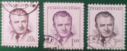 CECOSLOVACCHIA 1953 PRESIDENT GOTTWALD YT 713-714-715 - Usados