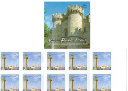 GREECE  2014     BOOKLET    SELF - ADHESIVE   STAMPS   TOURIST      VISIT  RHODOS  ISLAND - Booklets