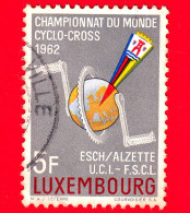 LUSSEMBURGO - Usato - 1962 - Campionati Mondiali Di Ciclocross, Esch-sur-Alzette - Globo All'interno Dell'asse Dei Pedal - Used Stamps