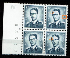 1071 P3  Bloc 4  Bdf  **  T 2 Et 4  LCV 5  Ligne Vert. Et T 2  Point U - 1953-1972 Glasses