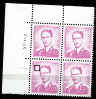 1067 Bloc 4 **  Cd 29XI65 P3 T3  LV 94 Depuis Le 05/VII/65 !!  T3  LV 94  Tache Rose - 1953-1972 Glasses