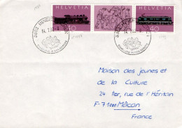 SUISSE AFFRANCHISSEMENT COMPOSE SUR LETTRE POUR LA FRANCE 1982 - Storia Postale