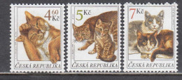 Czech Rep. 1999 - Cats, Mi-Nr. 204/06, MNH** - Unused Stamps
