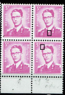 1067 P3 Bloc 4 ** Bdf  T 2 Tache Blanche Col Et T 4 LV 58  Point Cheveux - 1953-1972 Anteojos