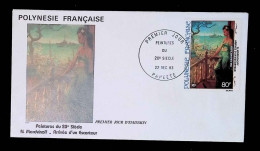 CL, FDC, 1 Er Jour, Polynésie Française, Papeete, 22 Dec. 83, Peintures Du 20 E Siècle, M. Mordvinoff - Storia Postale