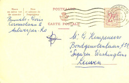 Belgique - Carte Postale - Entier Postal - 1966 - Antwerpen - Leuven - 2 Francs - Cartes Postales 1951-..
