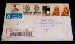 Egypt 2016, A Registered Mail Sent From Belgium To Egypt, Nice Cancels - Brieven En Documenten