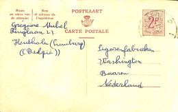 Belgique - Carte Postale - Entier Postal - 196? - Houthalen - Baarn (Nederland) - 2 Francs - Cartes Postales 1951-..