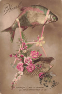 FÊTES - VŒUX - 1er Avril - Poisson - Oiseau - Fleurs - C'est Un Talisman - Carte Postale Ancienne - April Fool's Day