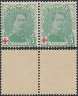 Belgique 1914 - Timbres Neufs. COB Nr.: 129 A. Dont 1 Avec Variété: "Volute Droite Brisé". Une Paire... (EB) AR-02044 - 1914-1915 Croix-Rouge