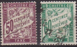 Type Duval - FRANCE - Timbre Taxe - N° 37-38 - 1893 - 1960-.... Oblitérés