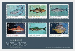 Isle Of Man IOM Great Britain 2024 Europa CEPT Fishes Marine Mosaics Set Of 6 Stamps FDC - Man (Ile De)