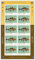 Isle Of Man IOM Great Britain 2024 Europa CEPT Fishes Marine Mosaics Europa Sheetlet Only MNH - Man (Insel)