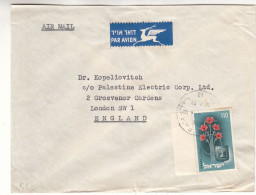 Israël - Lettre De 1953 - Oblit Haifa - Fleurs - - Covers & Documents