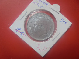 MONACO 5 Francs 1945 (A.10) - 1922-1949 Luigi II