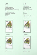 Belgium1992 BUZIN Bird -  Verdier/Groenling 10 Bfrs Plaatnrs 1 - 2 Mint Plain Stamps +  Preos (scans) - 2011-..