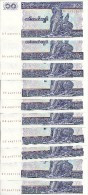 MYANMAR 10 KYATS  1996 UNC P 71 ( 10 Billets ) - Myanmar