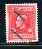 ITALIA REGNO ITALY KINGDOM 1935 RE VITTORIO EMANUELE III TASSA MARCA DA BOLLO SCAMBI COMMERCIALI REVENUE 20c USATO USED - Steuermarken