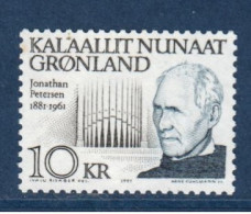 Groenland, **, Yv 209, Mi 221, SG 239, Jonathan Petersen (1881-1961), Compositeur, Musique, - Nuevos